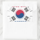 明るい「いい日を過ごす」韓国国旗のアートデザイン 長方形シール (バッグ)