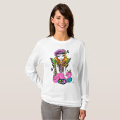 "明るい"かわいい虹の蝶妖精の上 Tシャツ (正面フル)