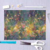 明るい、カラフル、印象派のスタイル野花 薄葉紙 (クラフト)