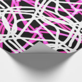 明るい、ショッキングピンクのKalieidoscopeパターン ラッピングペーパー (角)