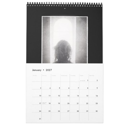 明るい-ティムの下級のphotoworksがあること カレンダー (1月 2027)