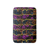 明るい"ネオンオンブラック" バスマット (正面縦)