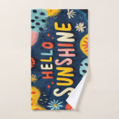 明るい「ハローサンシャイン」の挨拶 ハンドタオル (ハンドタオル)