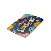 明るい「ハローサンシャイン」の挨拶 バスマット (アングル)