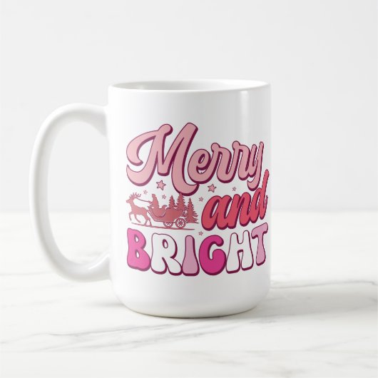 明るい:メリークリスマスコーヒーマグを飲む コーヒーマグカップ (左)