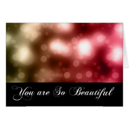 明るい《写真》ぼけ味ライト1あなたはとても美しいカード