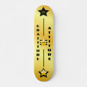 明るい「態度と感謝」スケートボード スケートボード (正面)