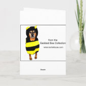 明るい「最も悲しい蜂」の挨拶状 カード (裏面)