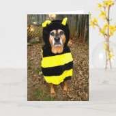 明るい「最も悲しい蜂」の挨拶状 カード (黄色い花)