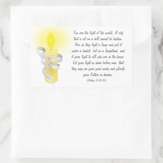 明るい 長方形シール (バッグ)