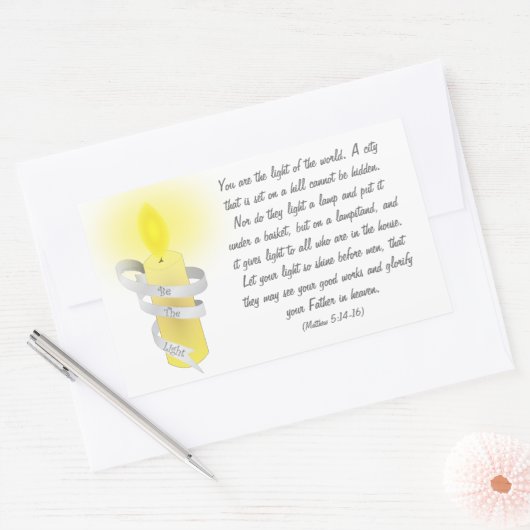 明るい 長方形シール (封筒)