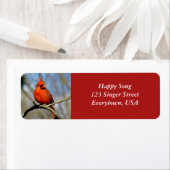 明るい(鳥)ショウジョウコウカンチョウアドレスラベル(白い文字) ラベル (インサイチュ)