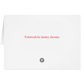 明るい（鳥）ショウジョウコウカンチョウクリスマスグリーティングカード (裏面横)