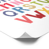 明るいABCキッズルームユニセックスウォールアートプラーク ポスター (角)