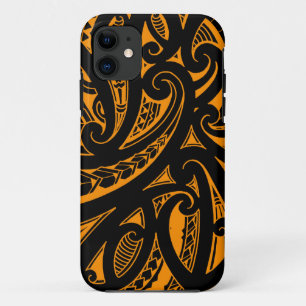 明るいcoloの原産のマオリのスタイルの種族の入れ墨 iPhone 11 ケース