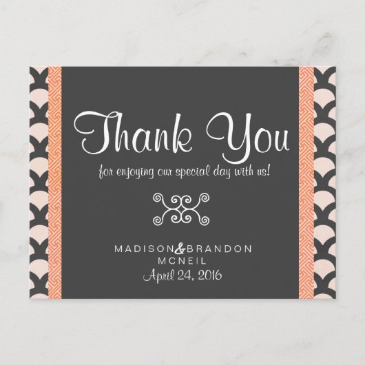 明るいNの美しいサンキューカード ポストカード (正面)