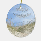 明るいOBXの海のオートムギオーナメントからの挨拶 セラミックオーナメント (左)
