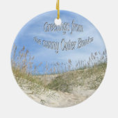 明るいOBXの海のオートムギオーナメントからの挨拶 セラミックオーナメント (裏面)