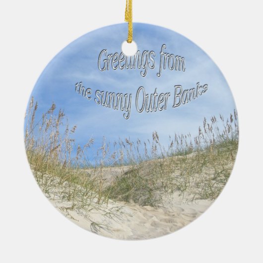 明るいOBXの海のオートムギオーナメントからの挨拶 セラミックオーナメント (裏面)