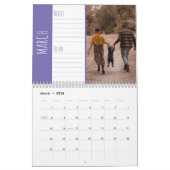 明るくおもしろいの家族写真。メモとタスク一覧 カレンダー (3月 2026)