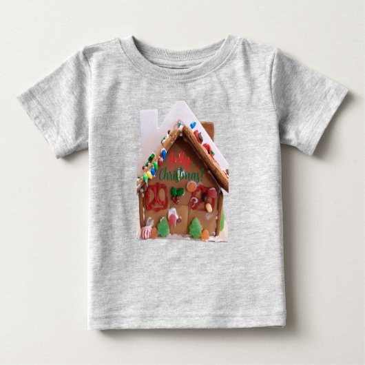 明るくおもしろいクリスマス、ベビー&幼児Tシャツ ベビーTシャツ (正面)