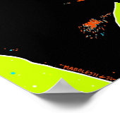 明るくおもしろいロットワイラーポートレート ポスター (角)