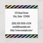 明るくおもしろい美容師名刺 スクエア名刺 (裏面)