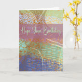 明るくおもしろい誕生日カード カード (黄色い花)