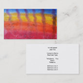 明るくおよびカラフル。 赤く、青および黄色パターン 名刺 (正面/裏面)