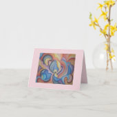 明るくお洒落はっきりした抽象芸術 カード (黄色い花)