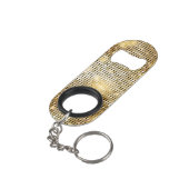 明るくきらめくな金スパンコールは球ディスコのぴかぴか光ります キーホルダー栓抜き (裏面アングル)