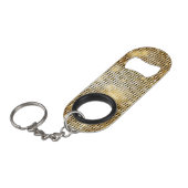 明るくきらめくな金スパンコールは球ディスコのぴかぴか光ります キーホルダー栓抜き (正面アングル)