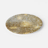 明るくきらめくな金スパンコールは球ディスコのぴかぴか光ります ペーパープレート (アングル)