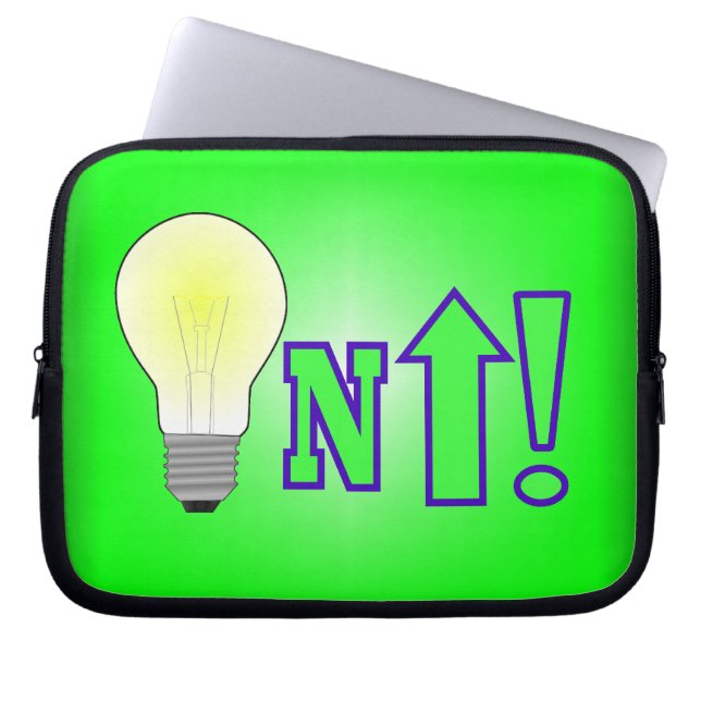 明るくしろ！ ラップトップスリーブ (正面)