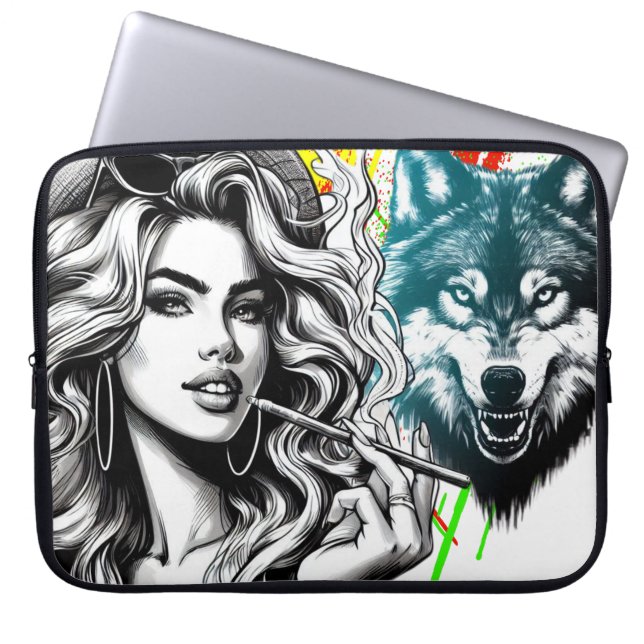 明るくする – インクコレクション ラップトップスリーブ (正面)