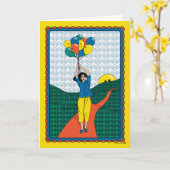 明るくする_B_あいさつ カード (黄色い花)