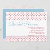 明るくてはっきりしたブライダルシャワー 招待状 (正面/裏面)