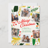 明るくてポップな現代的なクリスマスカード シーズンカード (正面)