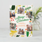 明るくてポップな現代風クリスマスカード シーズンカード (スタンド正面)