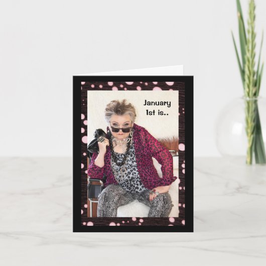 明るくて健康的な新年のご挨拶です カード (正面)