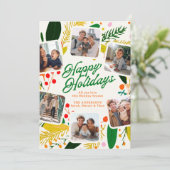 明るくて元気な 現代的な かわいい ハッピー シーズンカード (スタンド正面)