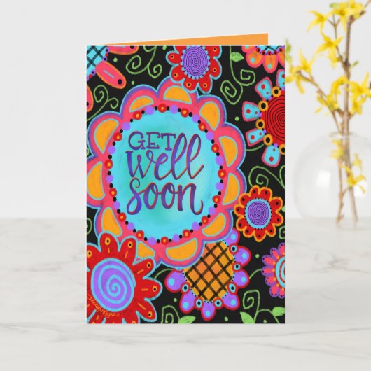 明るくて陽気になる カード (黄色い花)