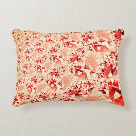 明るくねじれた珊瑚に派手なサーモン アクセントクッション (正面)