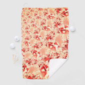 明るくねじれた珊瑚に派手なサーモン ゴルフタオル (インサイチュ)