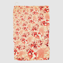 明るくねじれた珊瑚に派手なサーモン ゴルフタオル