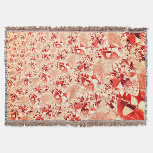 明るくねじれた珊瑚に派手なサーモン スローブランケット (正面)
