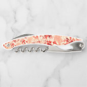 明るくねじれた珊瑚に派手なサーモン ソムリエナイフ (裏面)