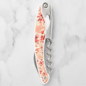 明るくねじれた珊瑚に派手なサーモン ソムリエナイフ (裏面)