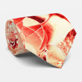 明るくねじれた珊瑚に派手なサーモン ネクタイ (ロール)