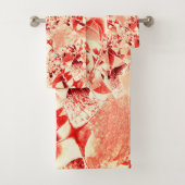 明るくねじれた珊瑚に派手なサーモン バスタオルセット (インサイチュ)
